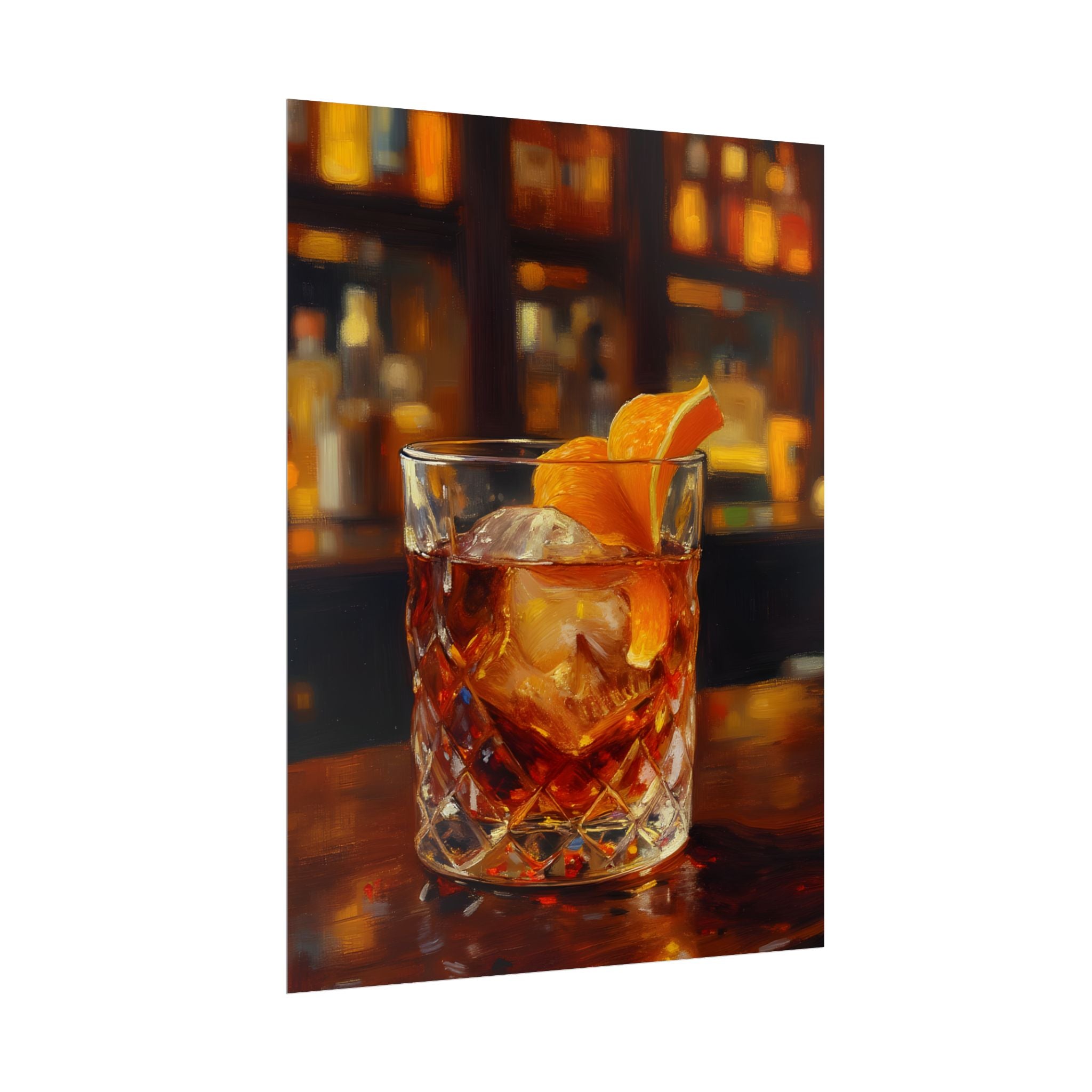 Whisky on Ice Wall Art -  Bar & Home Decor - Poster