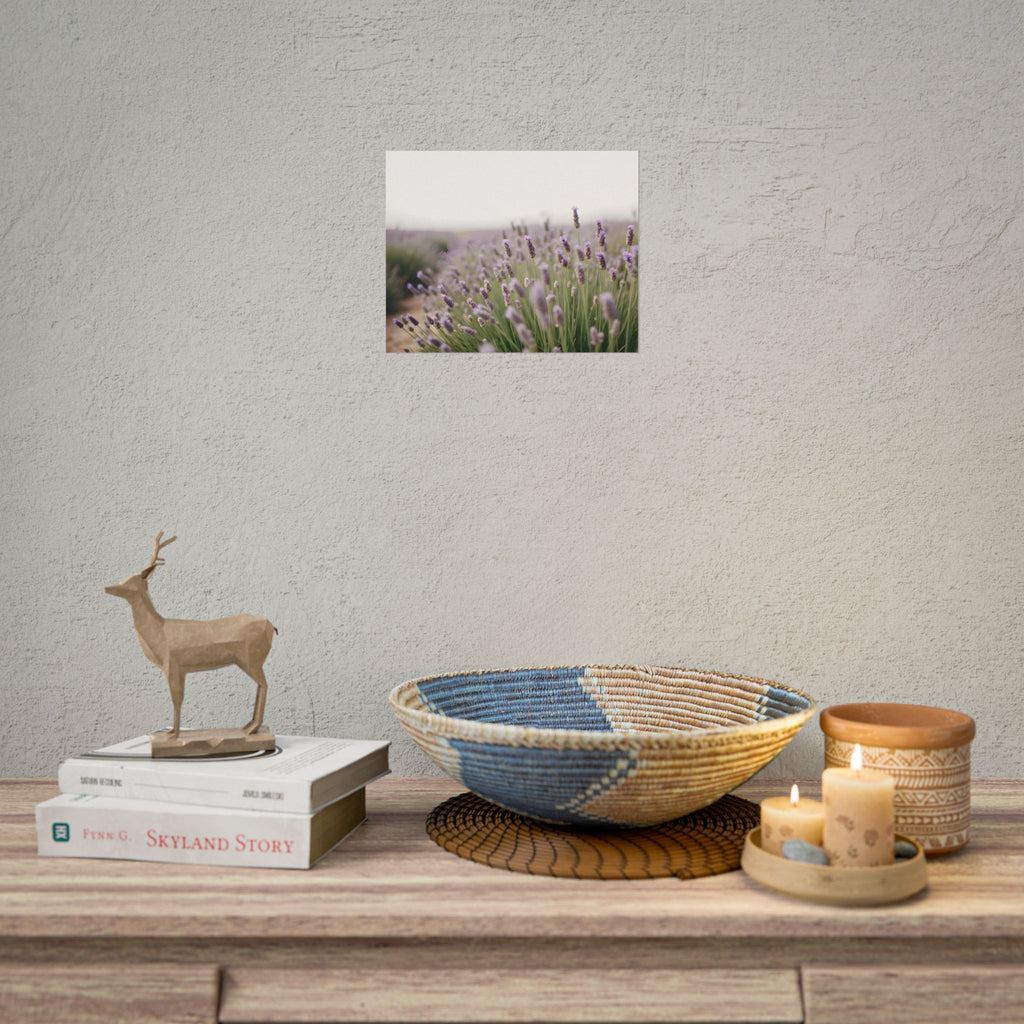 Muurdecoratie met lavendelveld – Poster 