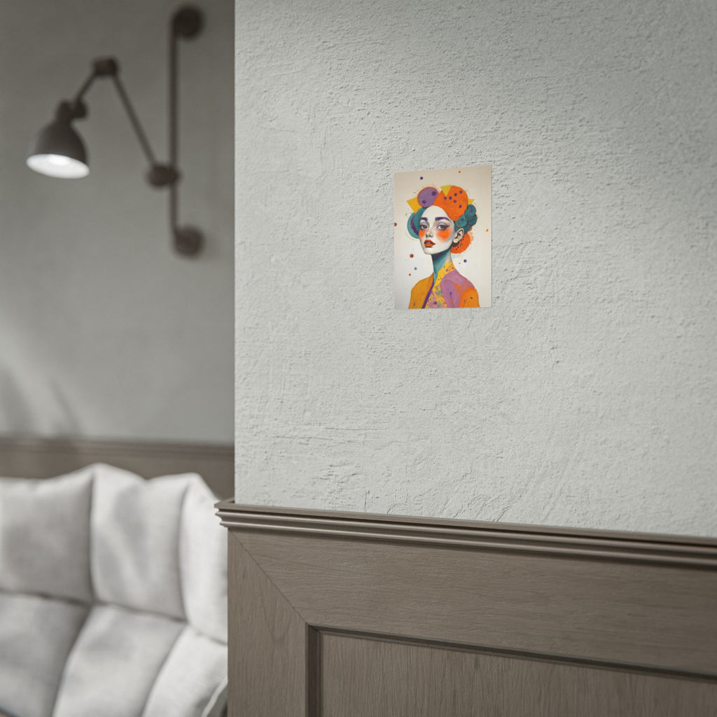 Rolled Poster — Colorful Abstract Portrait Art Print