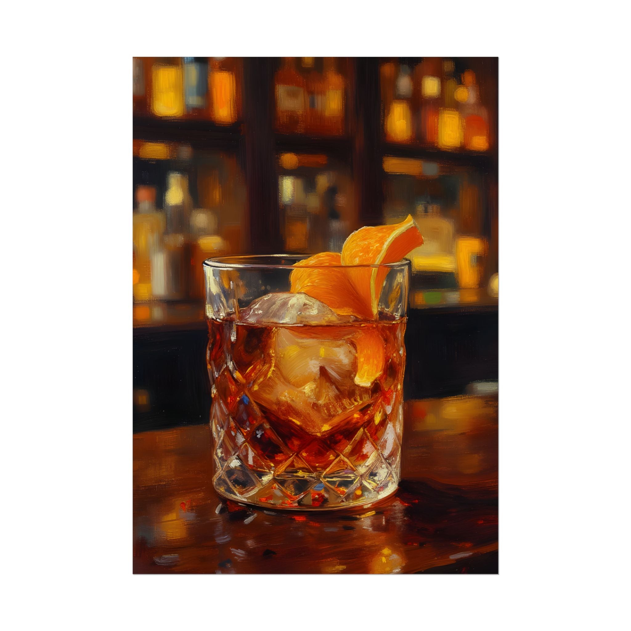 Whisky on Ice Muurdecoratie - Bar &amp; Woondecoratie - Poster 