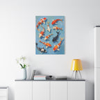 Koi Pond Canvas Art - Stretched Matte Fish Wall Decor