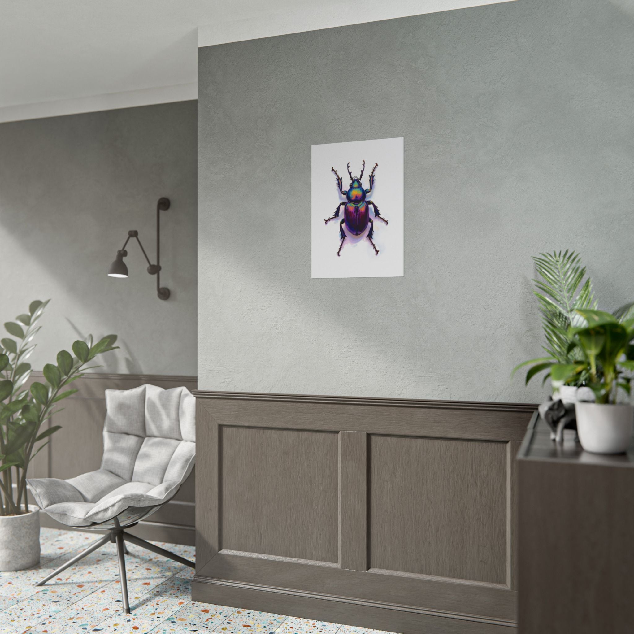 Iriserende kever muurdecoratie – poster 