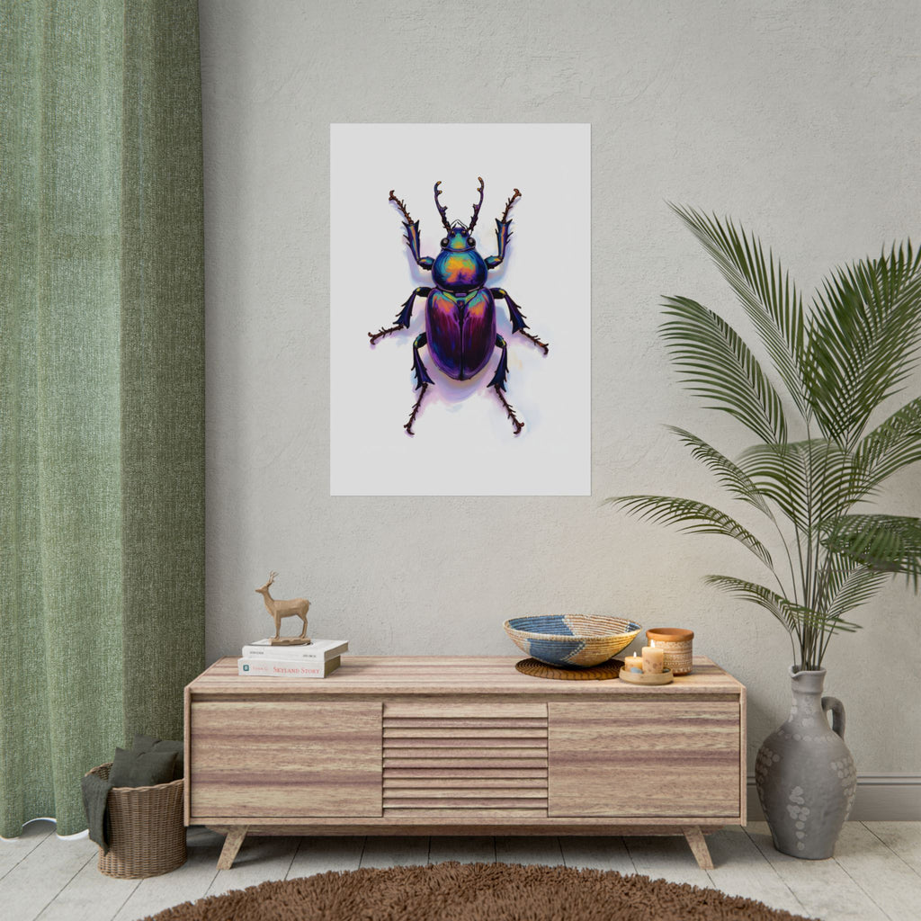 Iriserende kever muurdecoratie – poster 