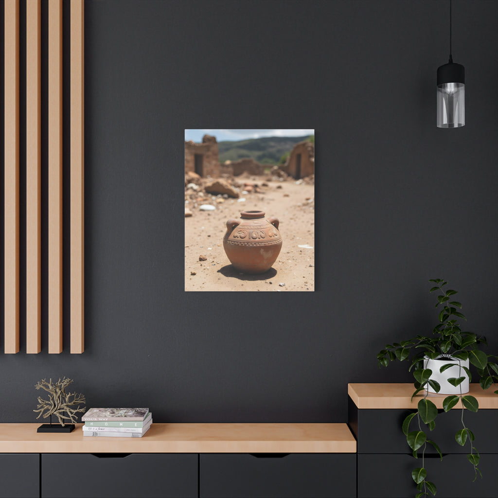 Rustic Terracotta Pot Photo Canvas