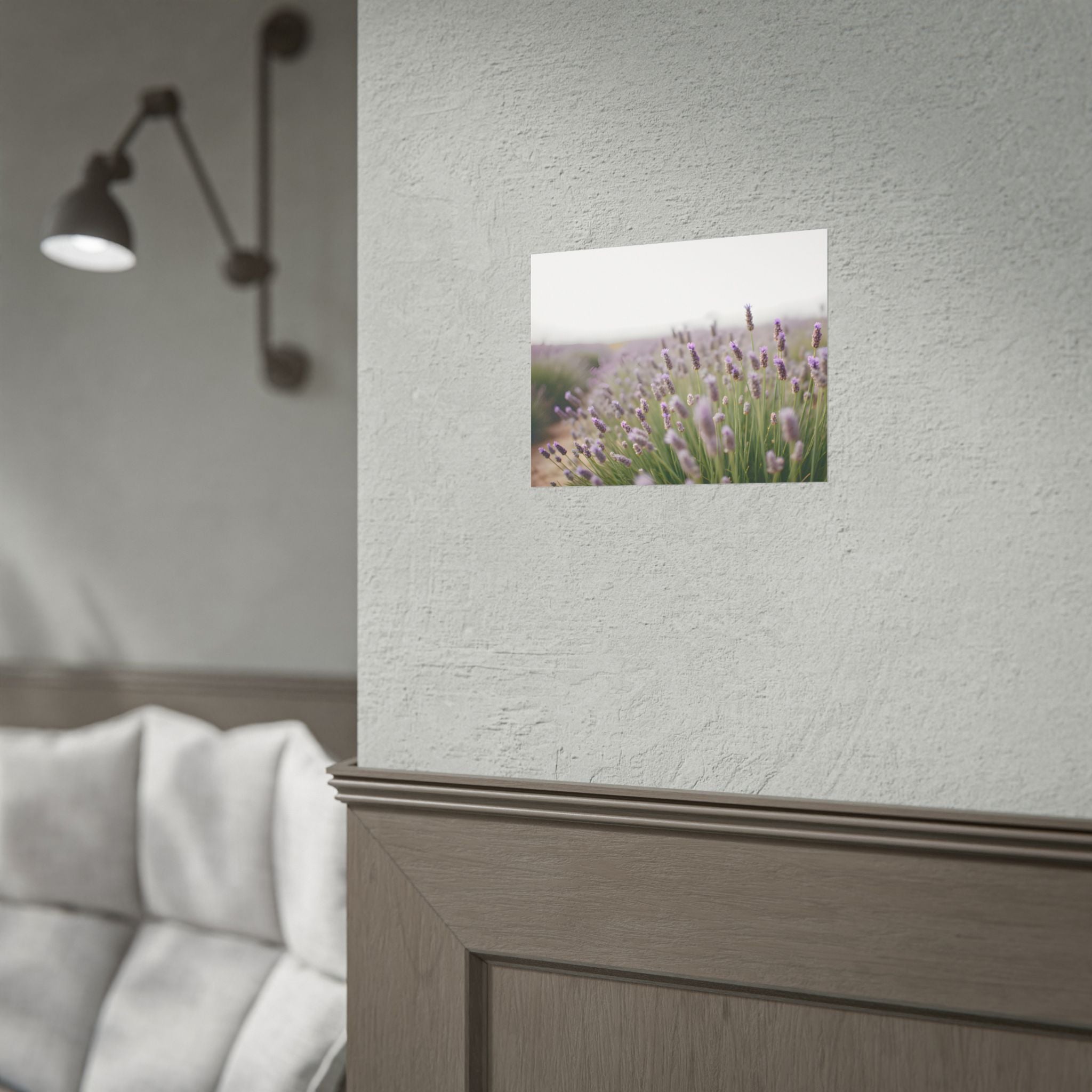 Muurdecoratie met lavendelveld – Poster 