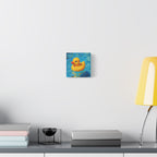 Rubber Duck Painting Canvas — Bright Yellow Nursery Wall Art