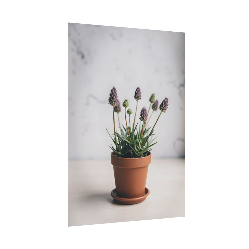 Muurdecoratie met alpengras in pot – Poster 