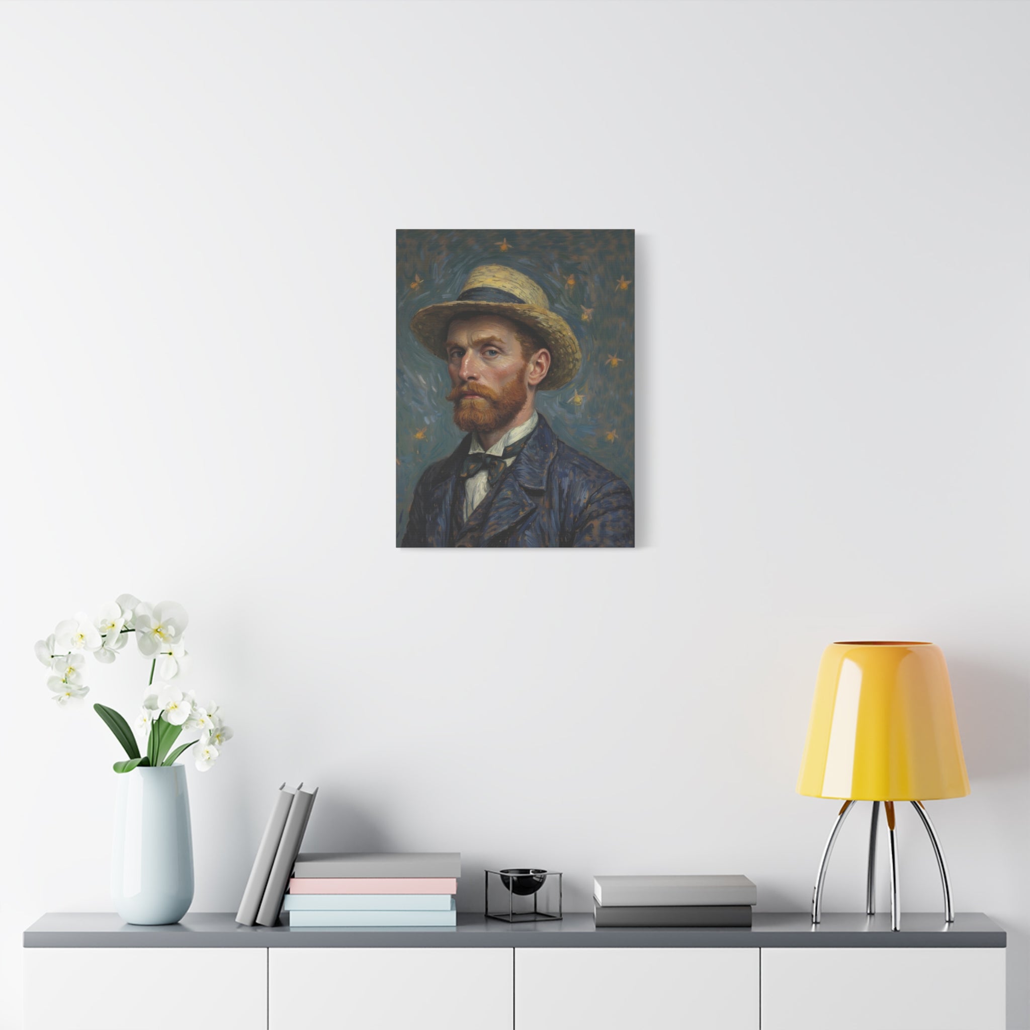 Van Gogh Style Self-Portrait Canvas Print - Matte Stretched Wall Art