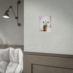 Muurdecoratie met alpengras in pot – Poster 