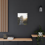 Sunlit Lucky Cat Wall Art - Stretched Canvas