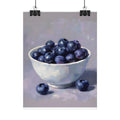 Blueberries Bowl Poster — Still Life Fruit Art Print (Rolled Poster)