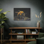 Bumblebee Canvas Print — Realistic Bee Wall Art on Matte Stretched Canvas