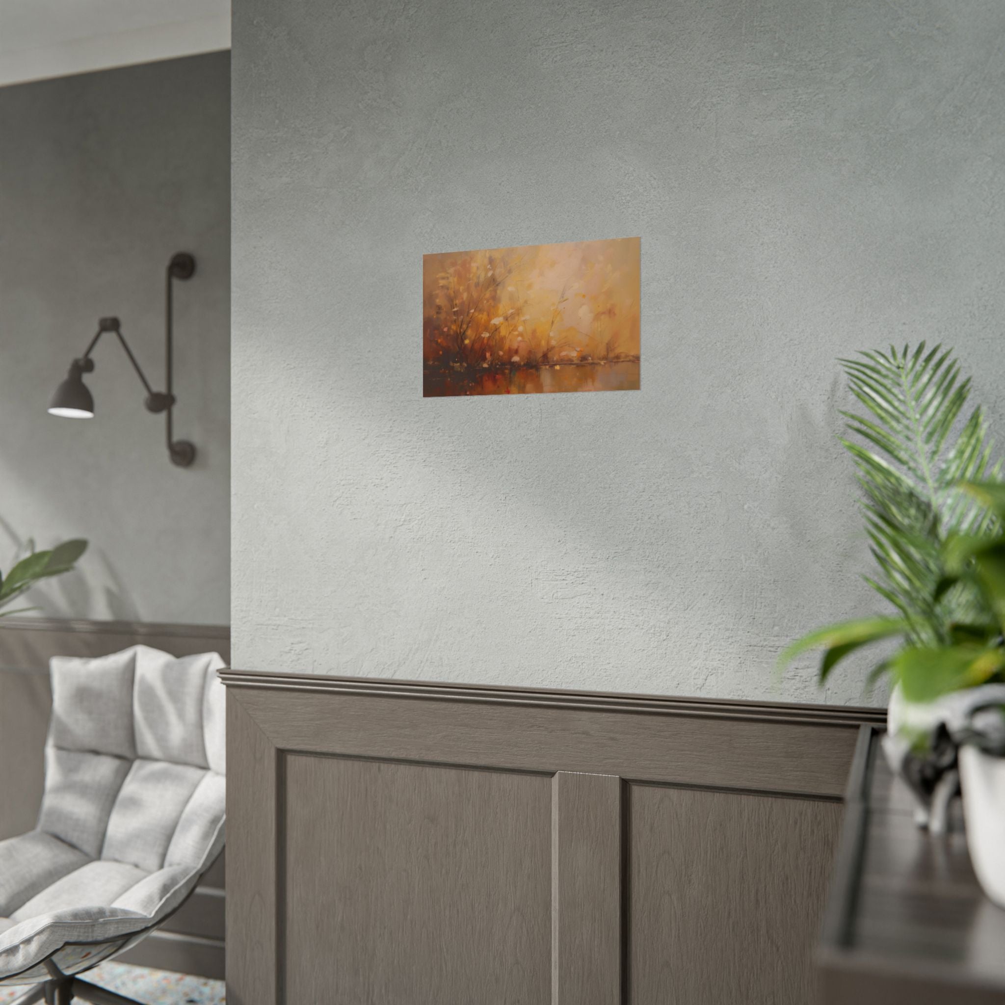 Abstraktes Wandbild „Goldene Wiese“ – Poster 
