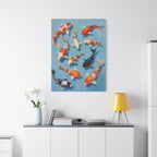 Koi Pond Canvas Art - Stretched Matte Fish Wall Decor