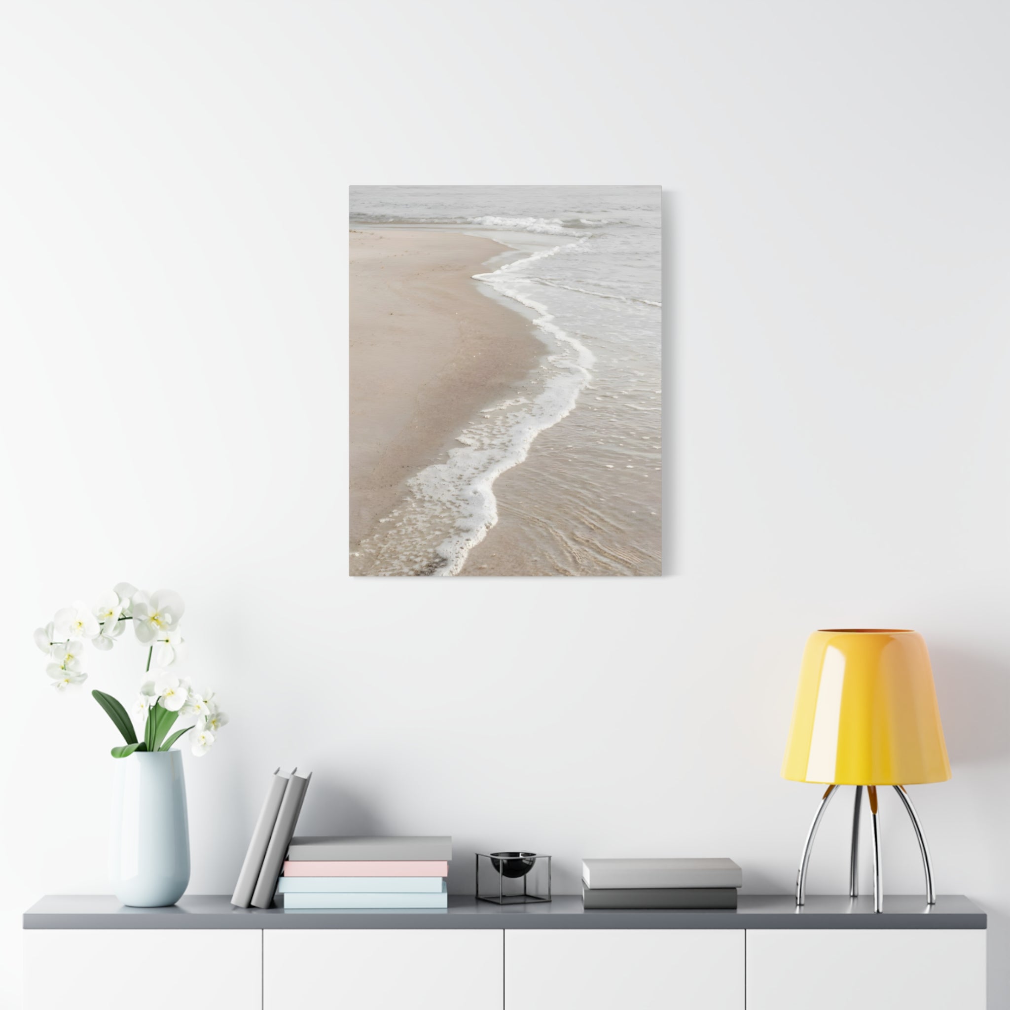 Seaside Shoreline Canvas Print - Tranquil Beach Wall Art