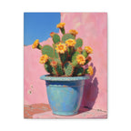 Cactus Roze Muurdecoratie - Gespannen Canvas 