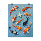Koi Pond Art Poster - Rolled Decorative Fish Print