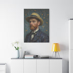 Van Gogh Style Self-Portrait Canvas Print - Matte Stretched Wall Art