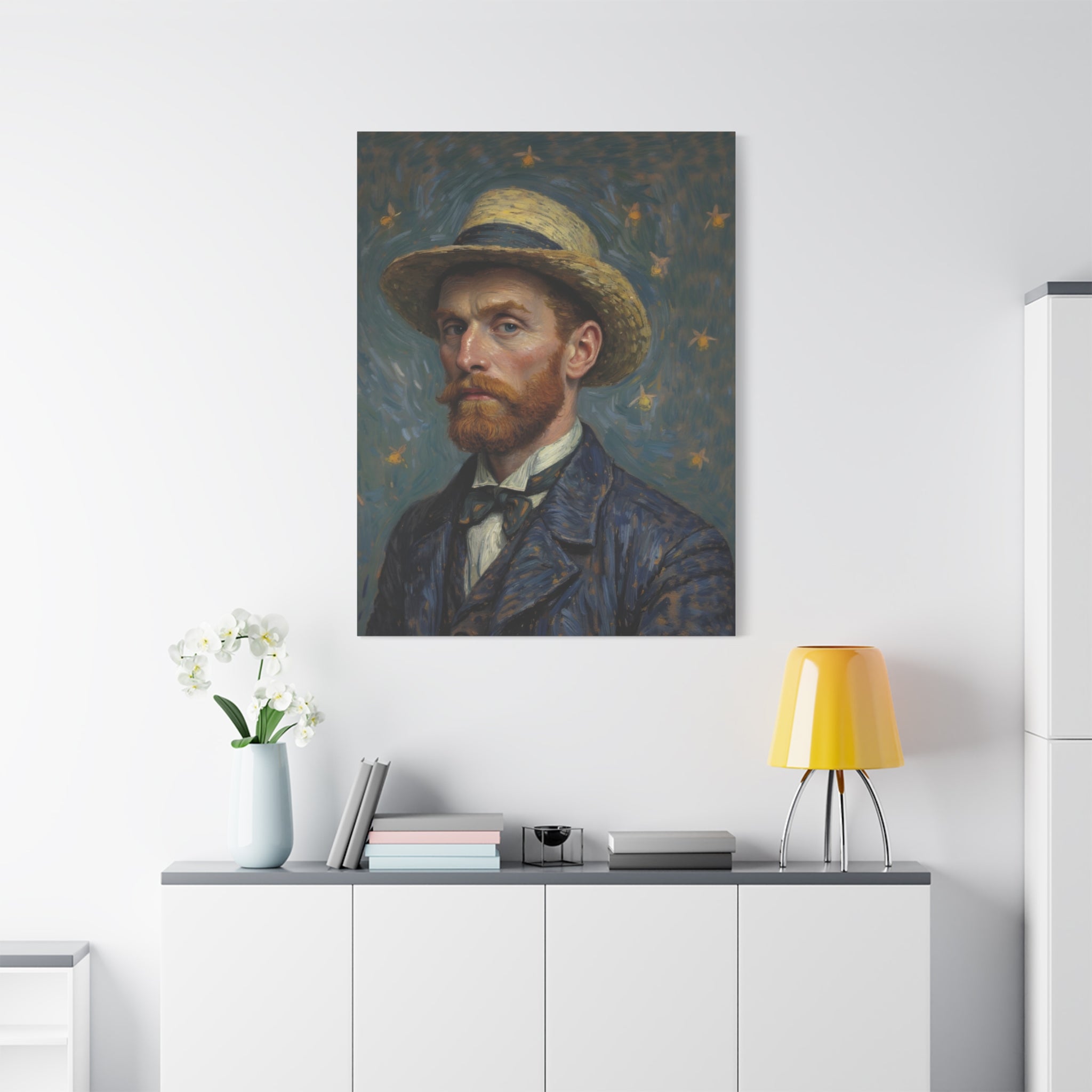 Van Gogh Style Self-Portrait Canvas Print - Matte Stretched Wall Art