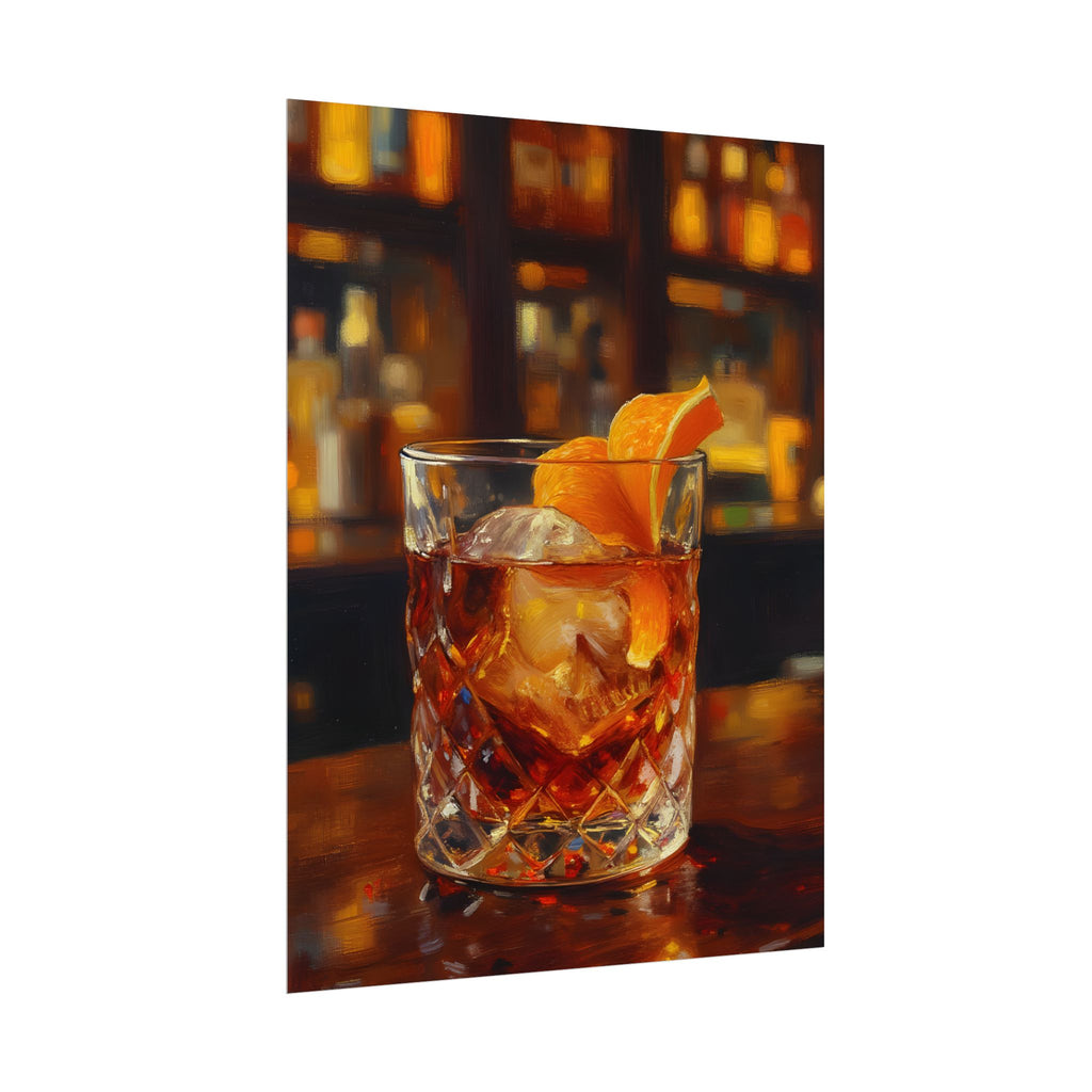 Whisky on Ice Wall Art -  Bar & Home Decor - Poster