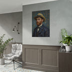 Van Gogh Portrait Rolled Poster — Vintage Impressionist Art Print