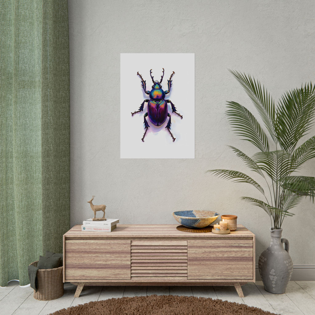 Iriserende kever muurdecoratie – poster 