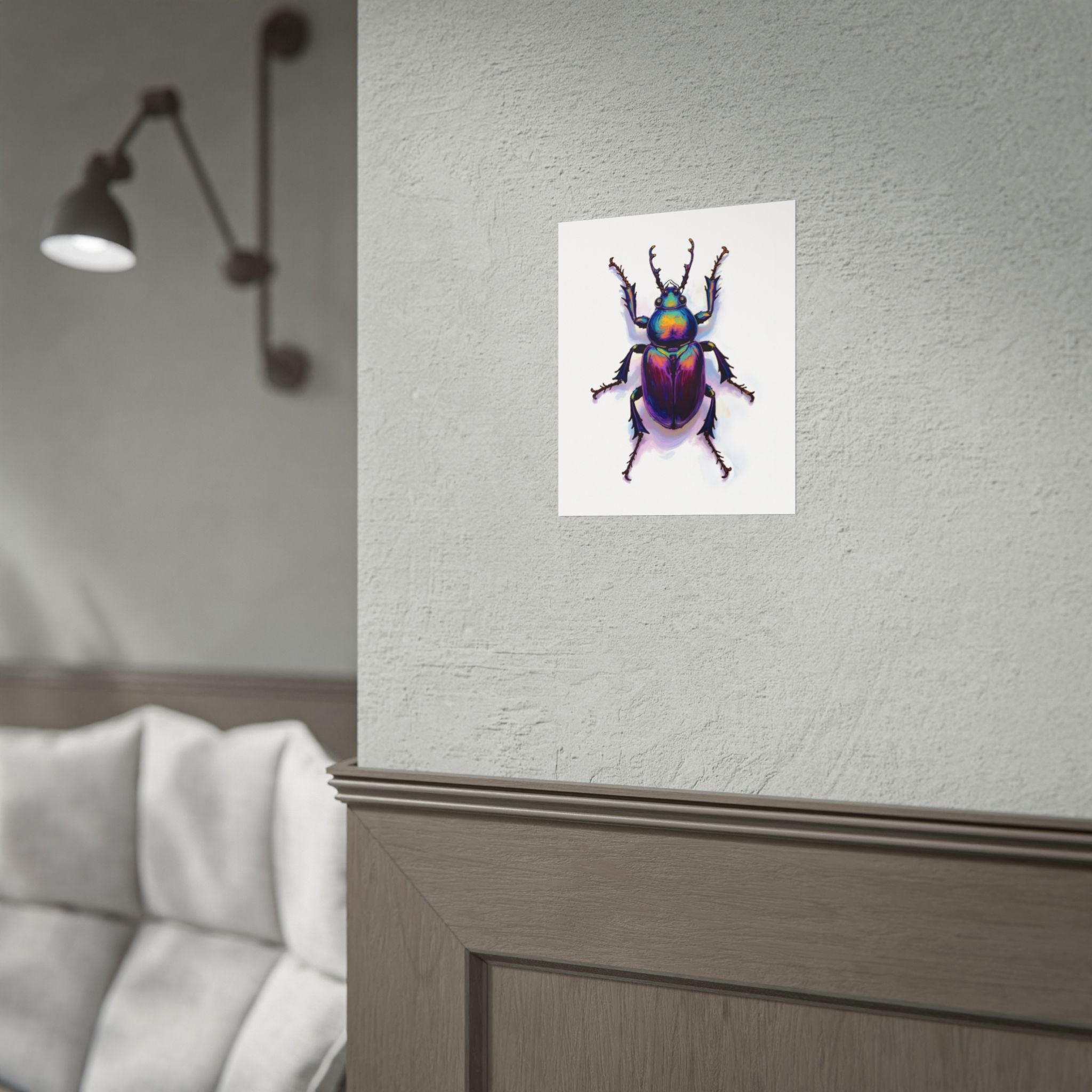 Iriserende kever muurdecoratie – poster 