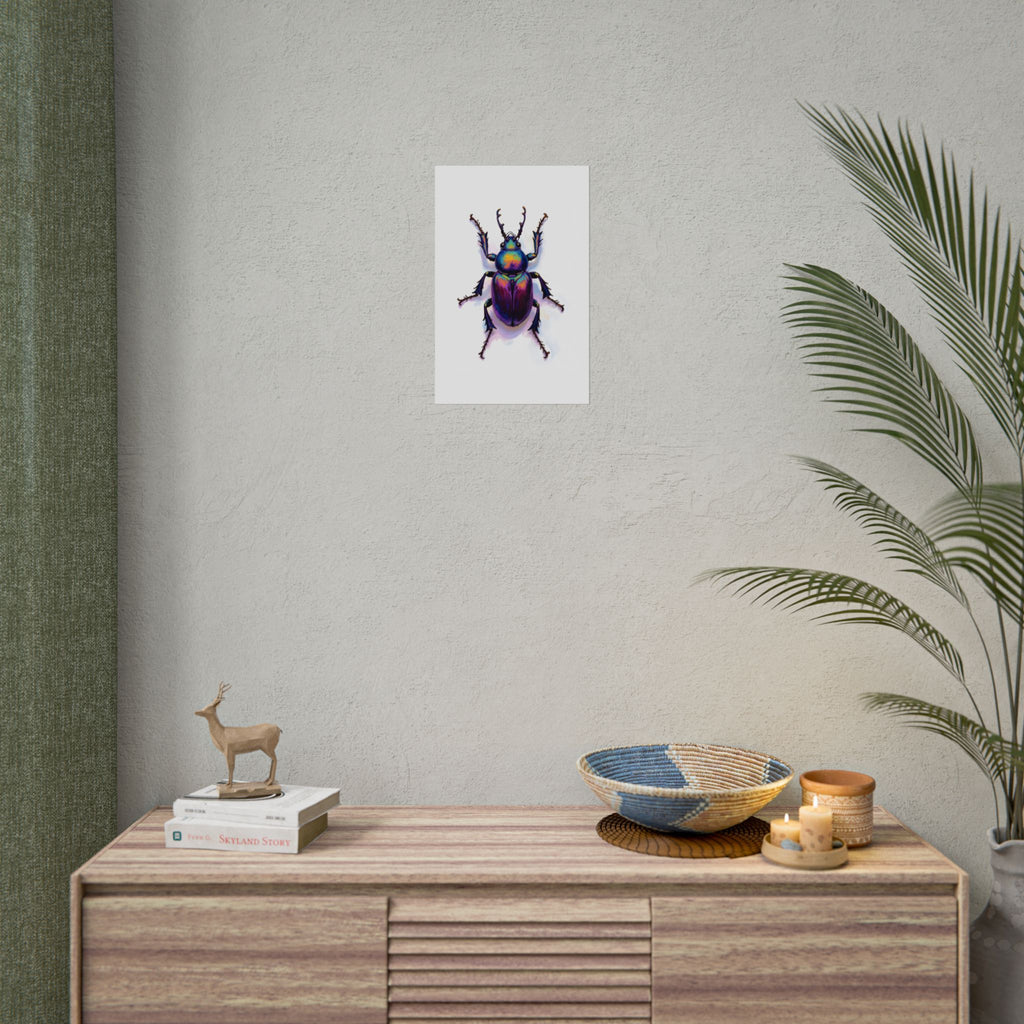 Iriserende kever muurdecoratie – poster 