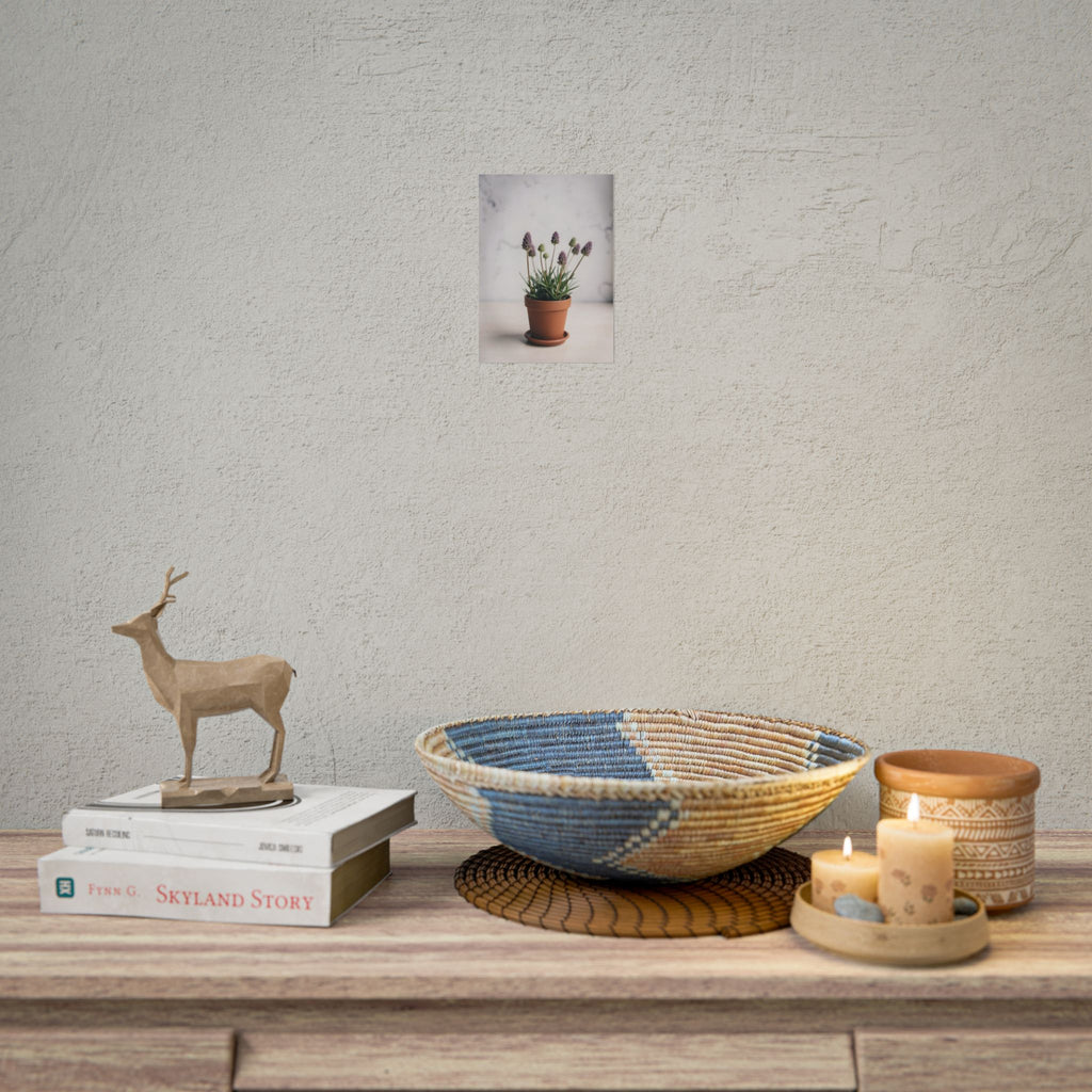 Muurdecoratie met alpengras in pot – Poster 
