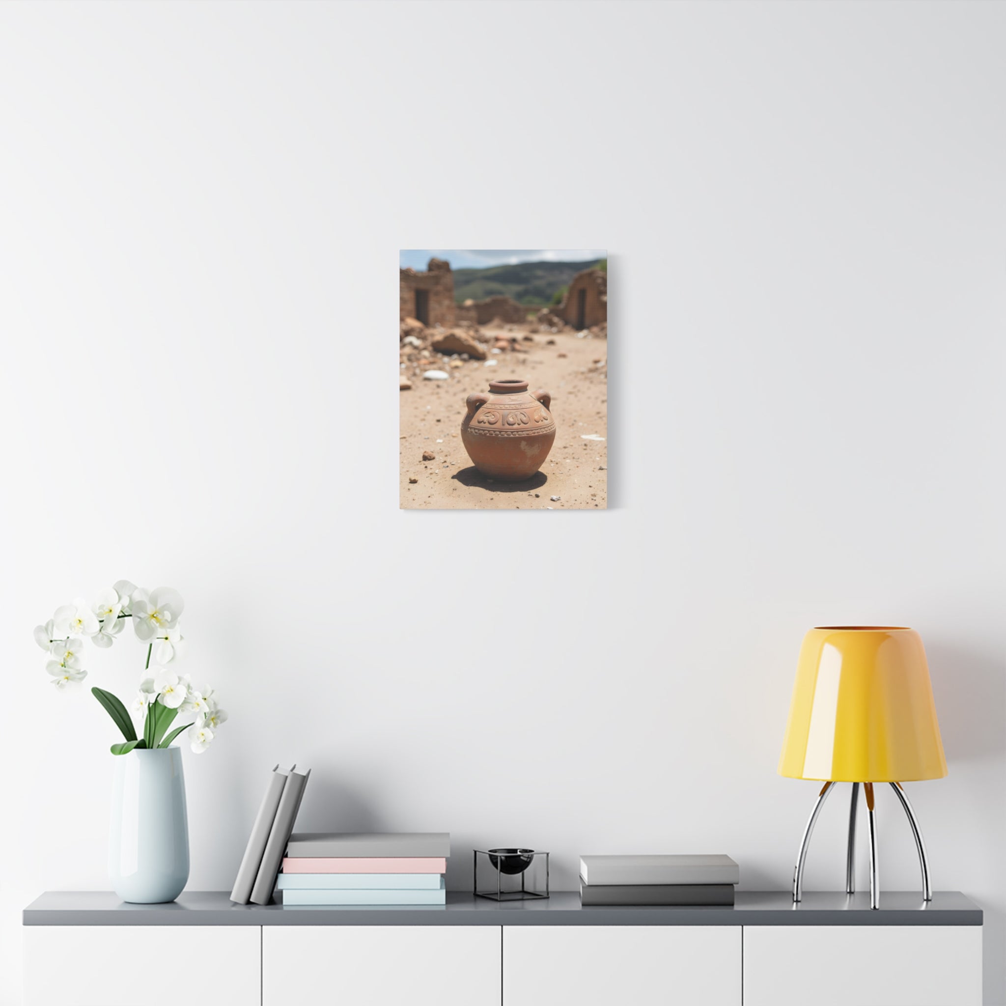 Rustic Terracotta Pot Photo Canvas