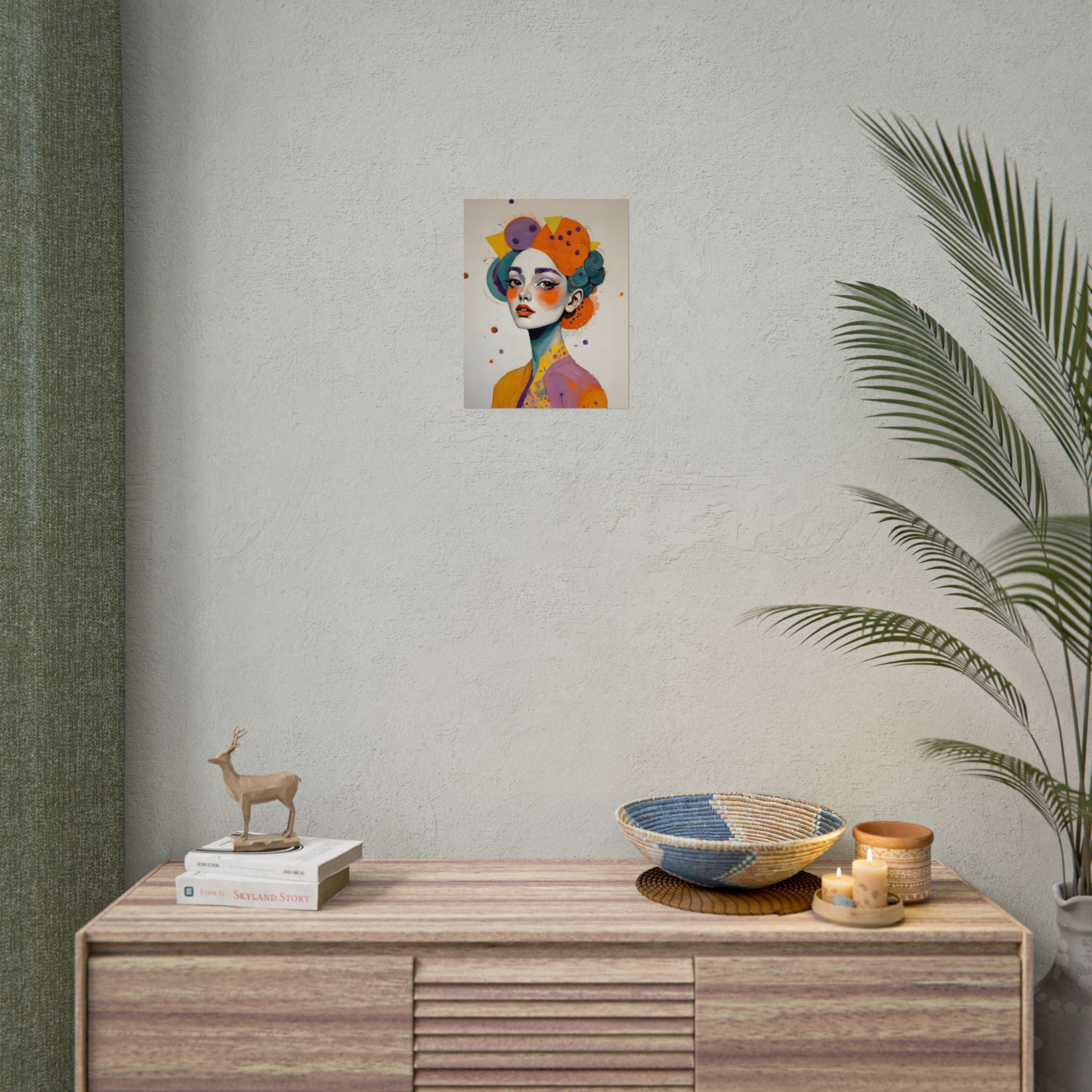 Rolled Poster — Colorful Abstract Portrait Art Print