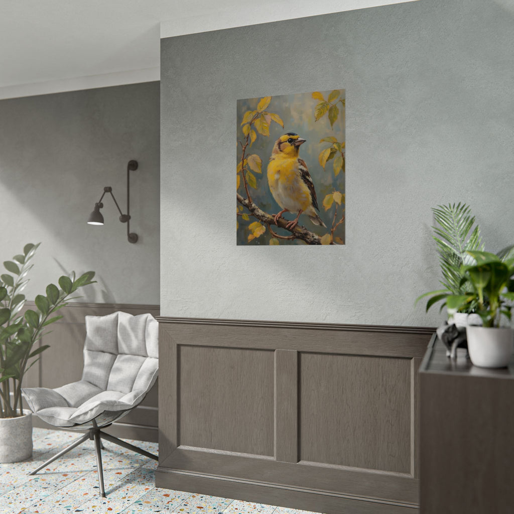 Goldfinch on a branch Wall Art - Poster
