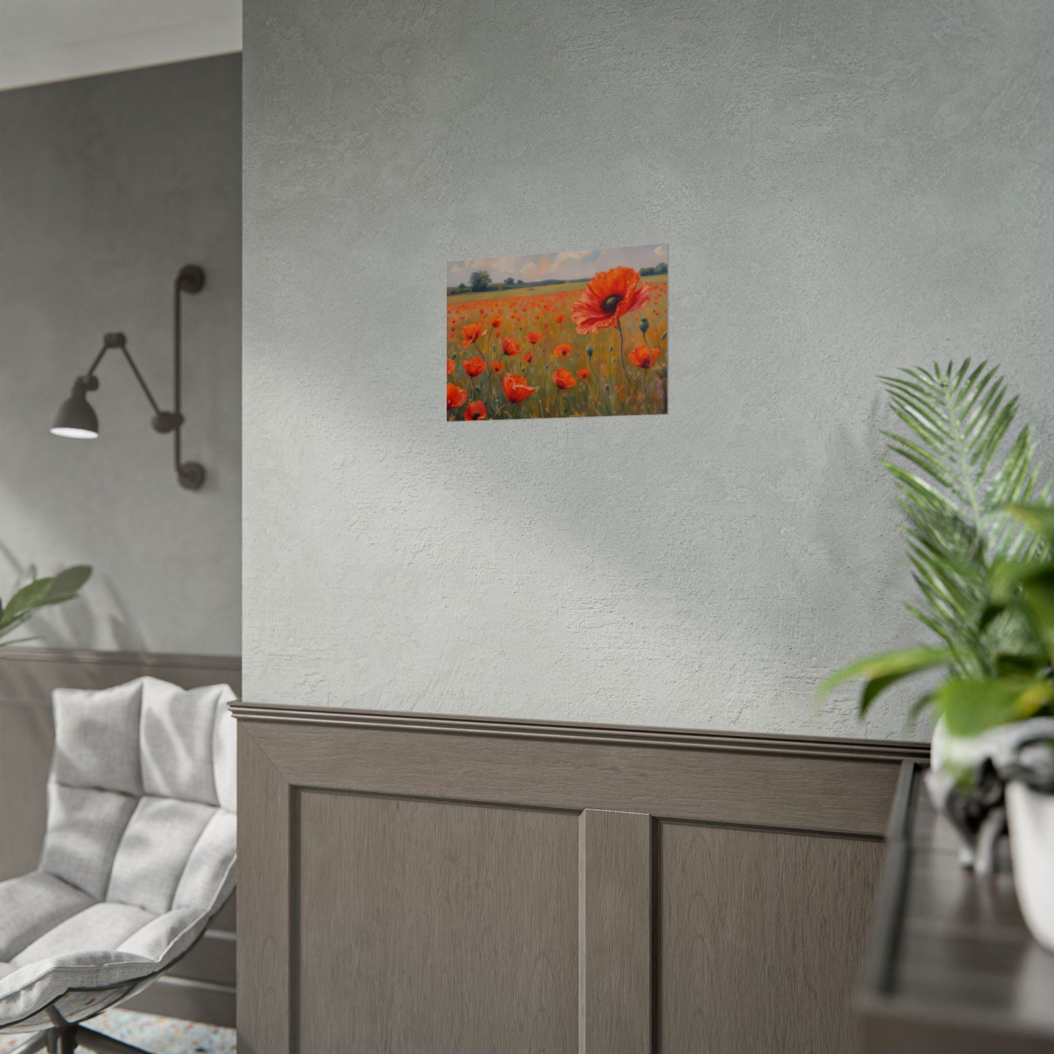 Poppy Field Art Poster - Rolled Floral Wall Print for Home & Office