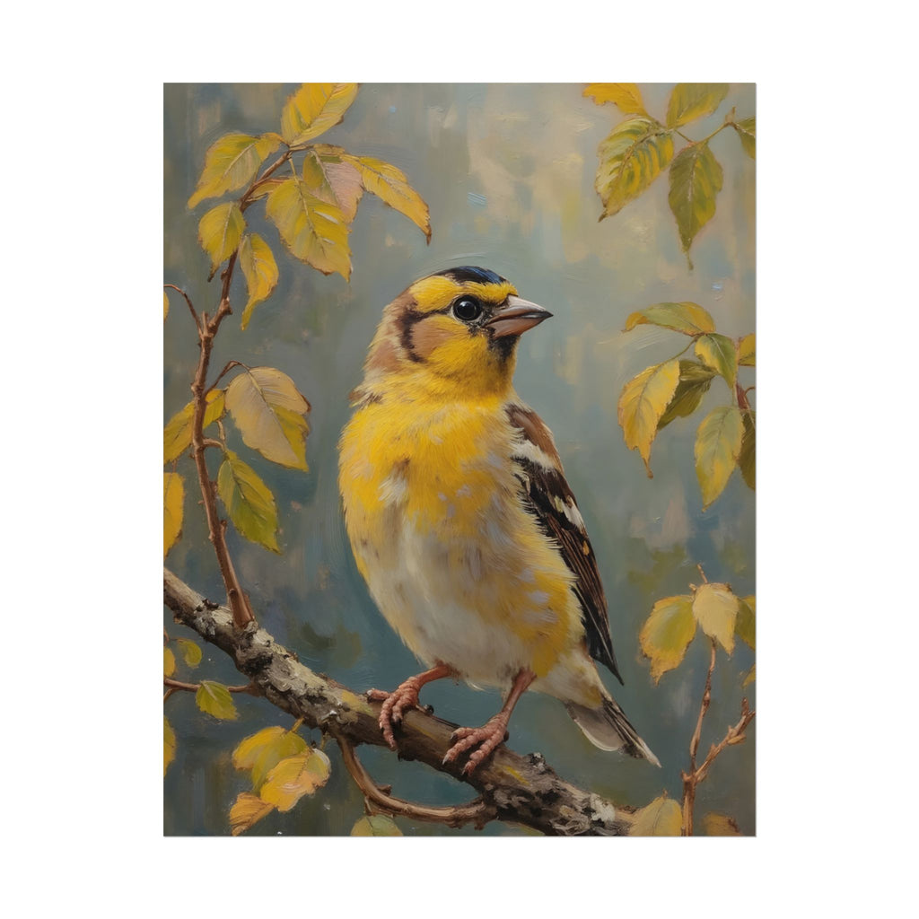 Goldfinch on a branch Wall Art - Poster