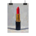 Lipstick Art Poster — Red Lipstick Still Life Rolled Poster
