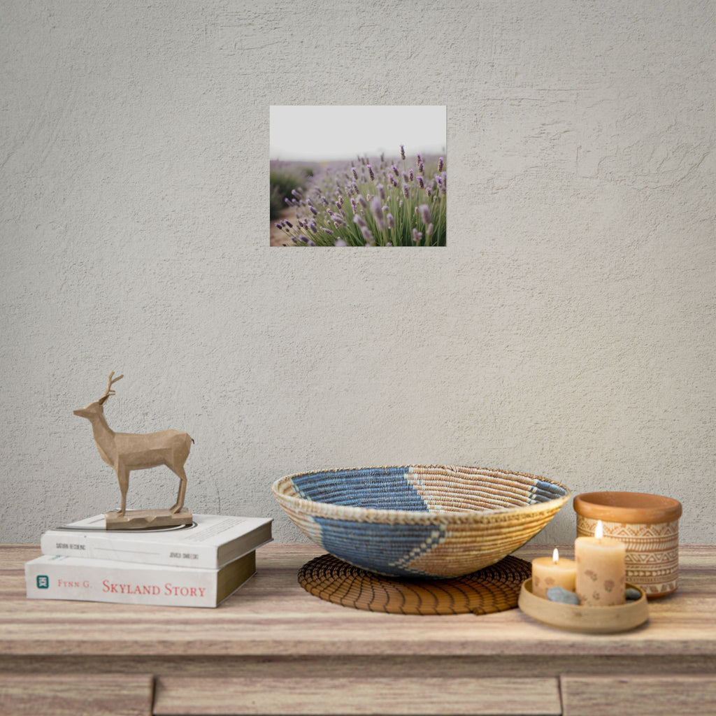 Muurdecoratie met lavendelveld – Poster 