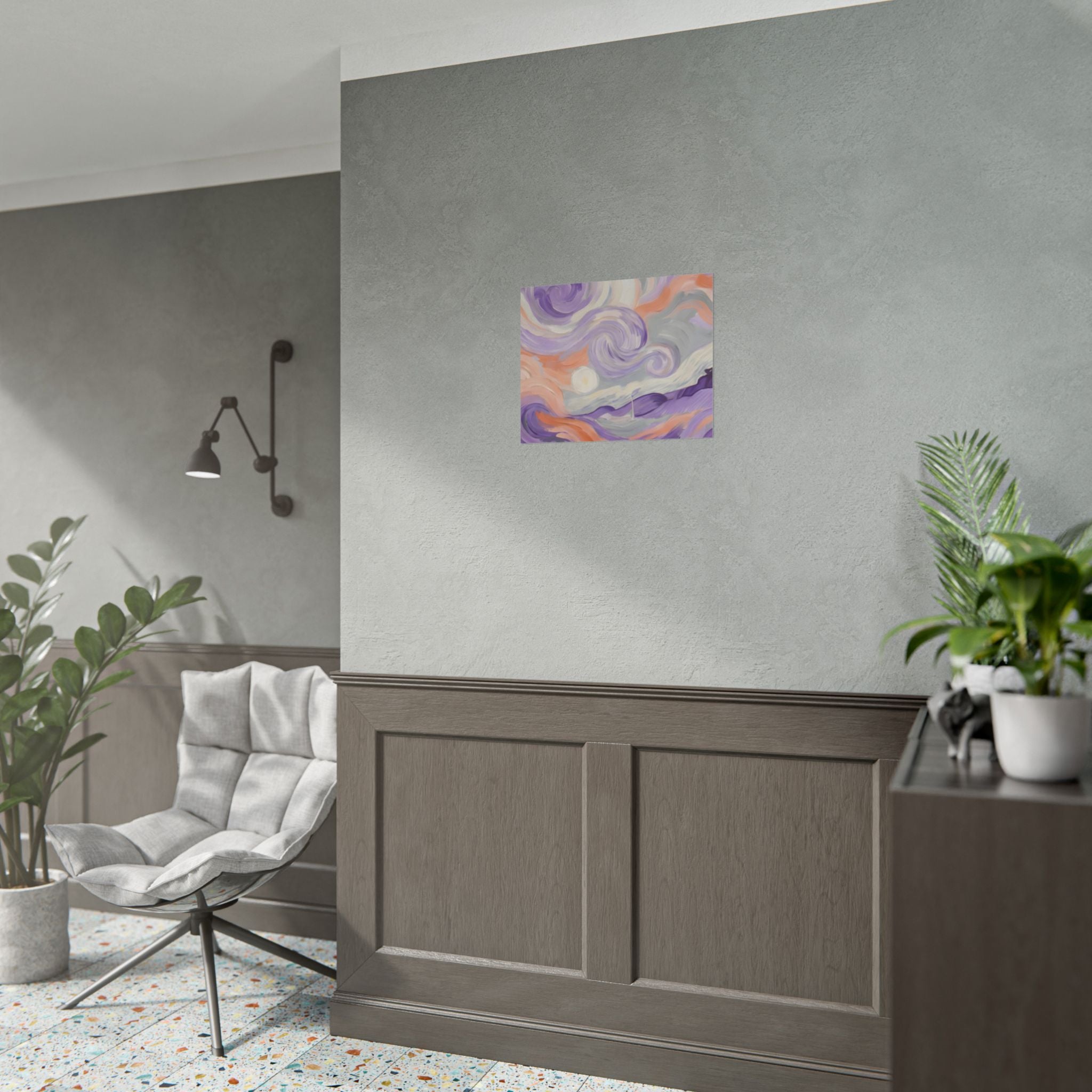 Swirling Pastel Sky Poster