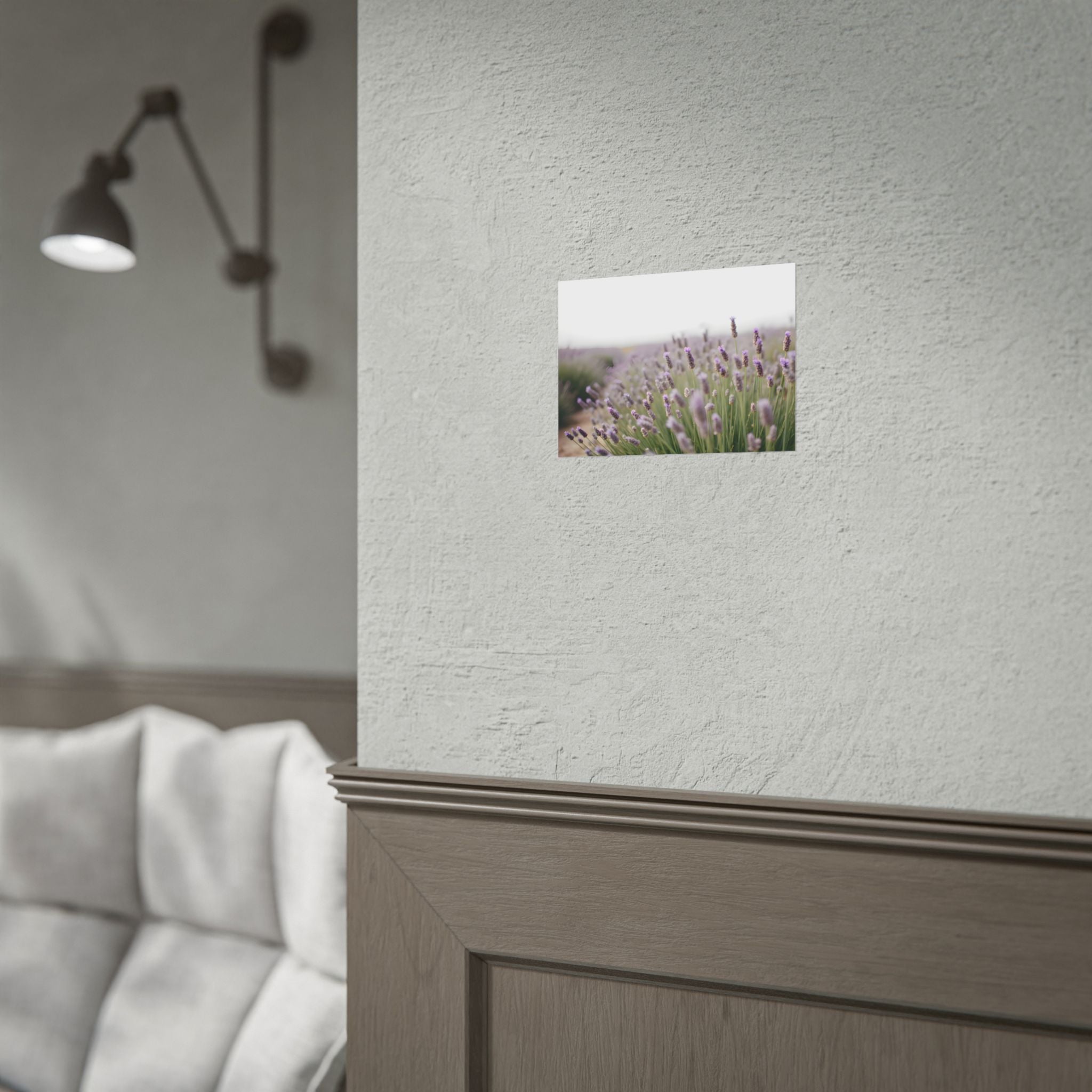 Muurdecoratie met lavendelveld – Poster 