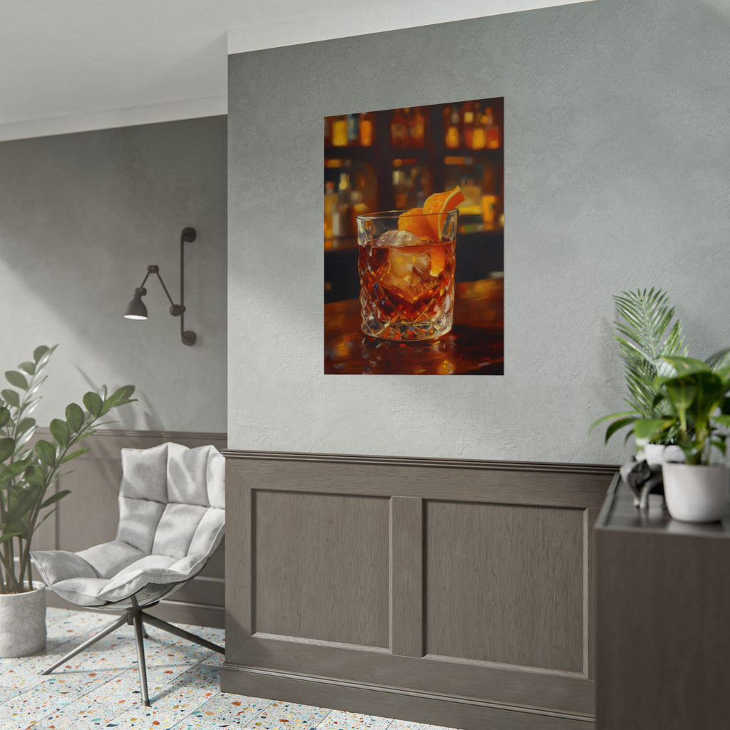 Whisky on Ice Wall Art -  Bar & Home Decor - Poster