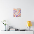 Abstract Swirl Matte Canvas Wall Art - Pastel Waves Stretched Print