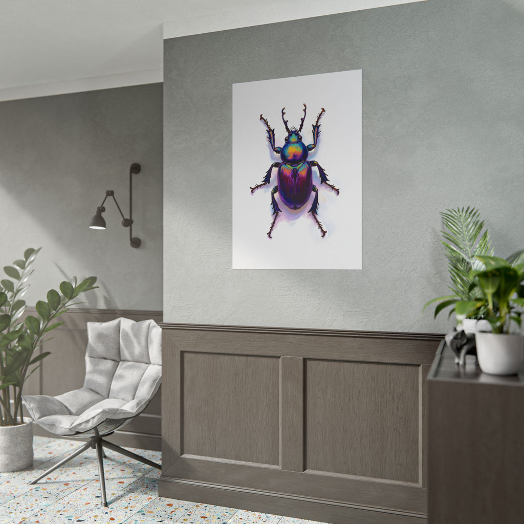 Iriserende kever muurdecoratie – poster 