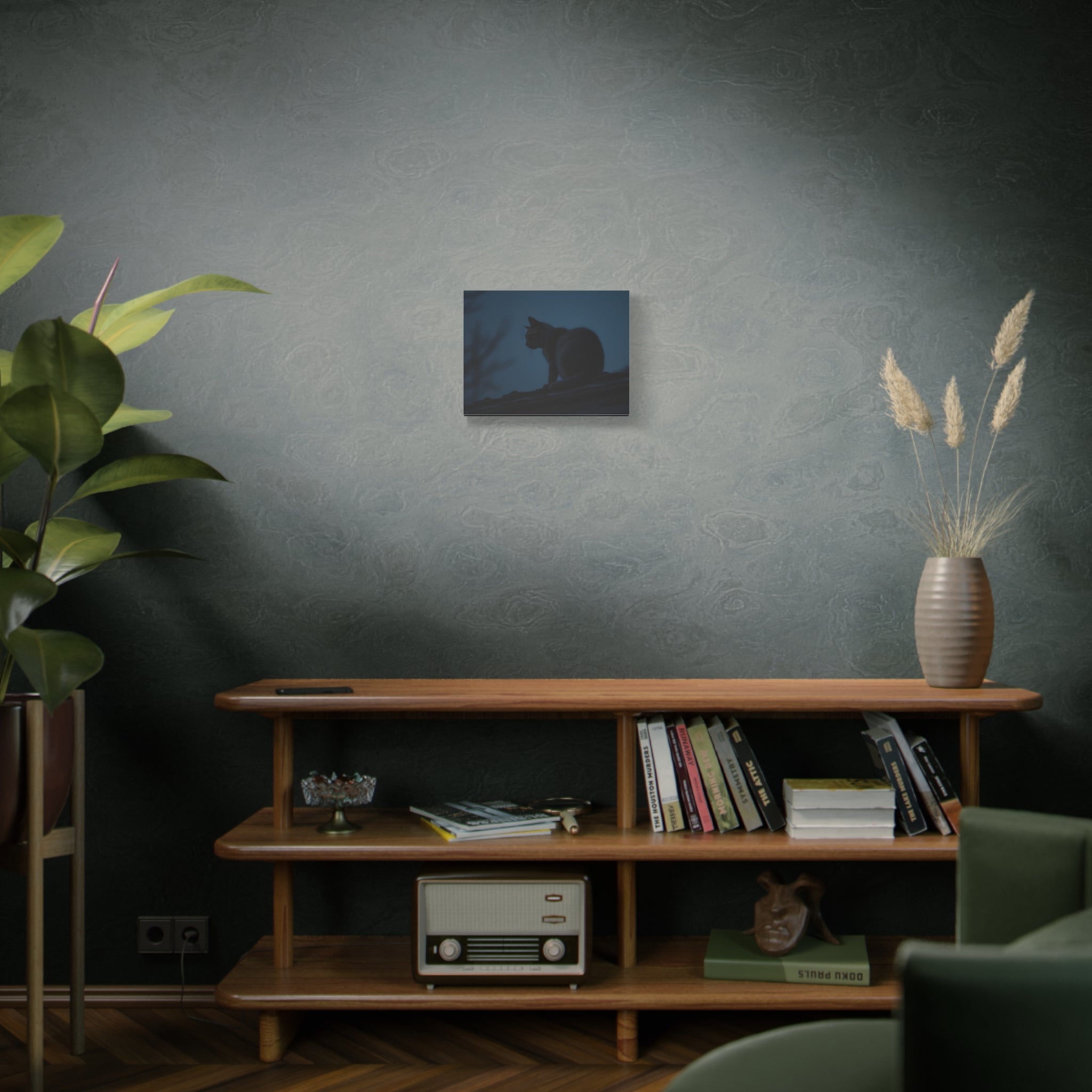 Nightwatch Cat Wall Art - Stretched canvas