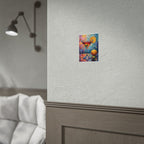 Buntes Martiniglas mit Zitrone und Olive – Wandbild/Poster 
