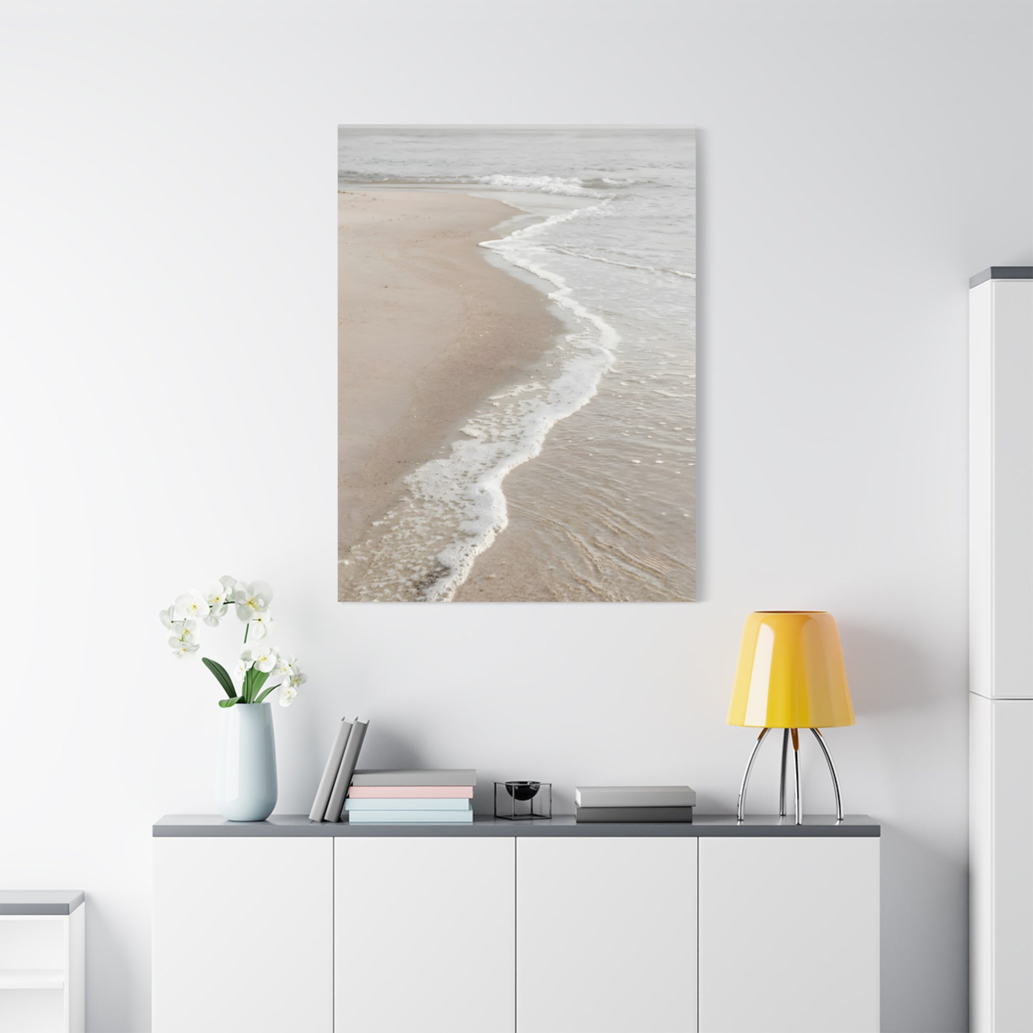 Seaside Shoreline Canvas Print - Tranquil Beach Wall Art