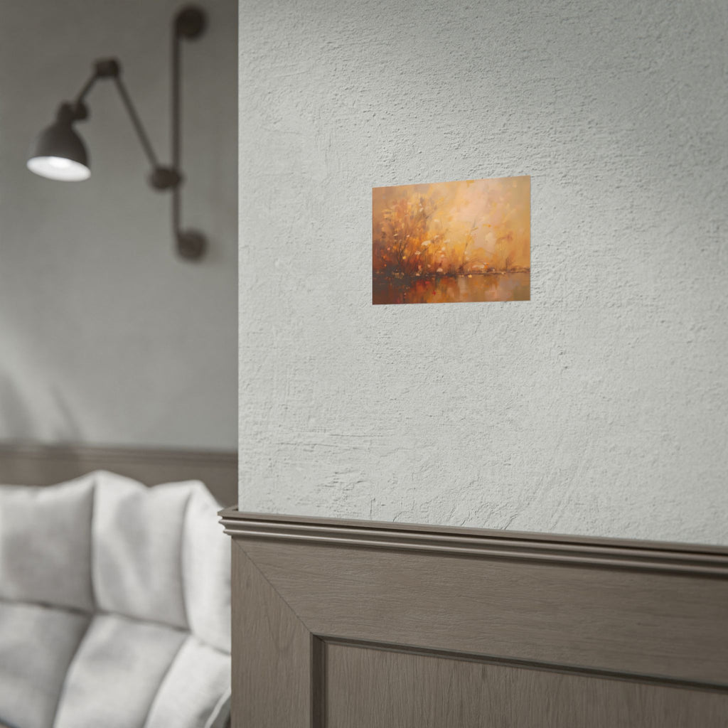 Abstraktes Wandbild „Goldene Wiese“ – Poster 