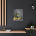 Limoncello with lemons Still Life Matte Canvas Wall Art