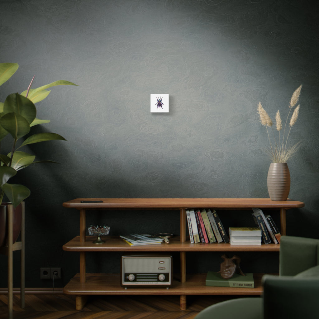 Iriserende kever muurdecoratie – opgespannen canvas 