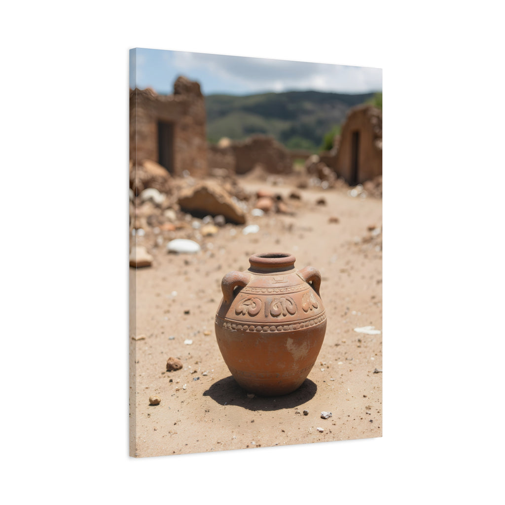 Rustic Terracotta Pot Photo Canvas