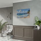 Coastal Seascape Poster - Rolled Beach Print, Ocean Waves Wall Art