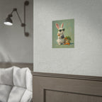 Green Bunny Rolled Poster — Cool Bunny with Camera Art Print